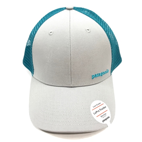 patagonia small text logo lopro trucker hat
